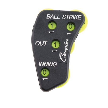 CHAMPION SPORTS 4 Wheel Umpire Indicator&#44; Black & Optic Yellow - Pack of 12 PI4